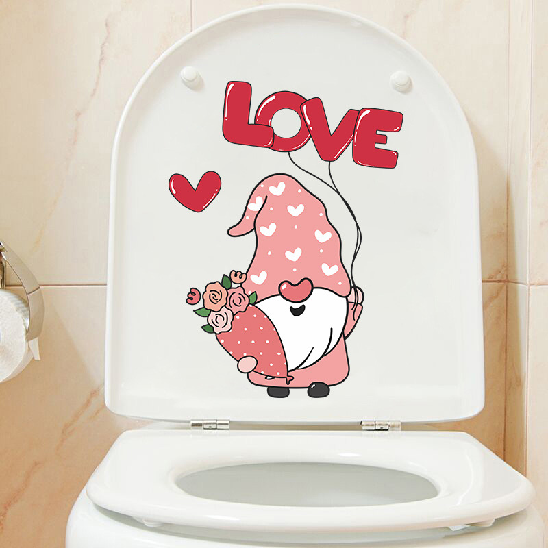 新款m-96 卡通可爱 爱心love马桶贴家居情人节装饰墙贴纸随贴自粘