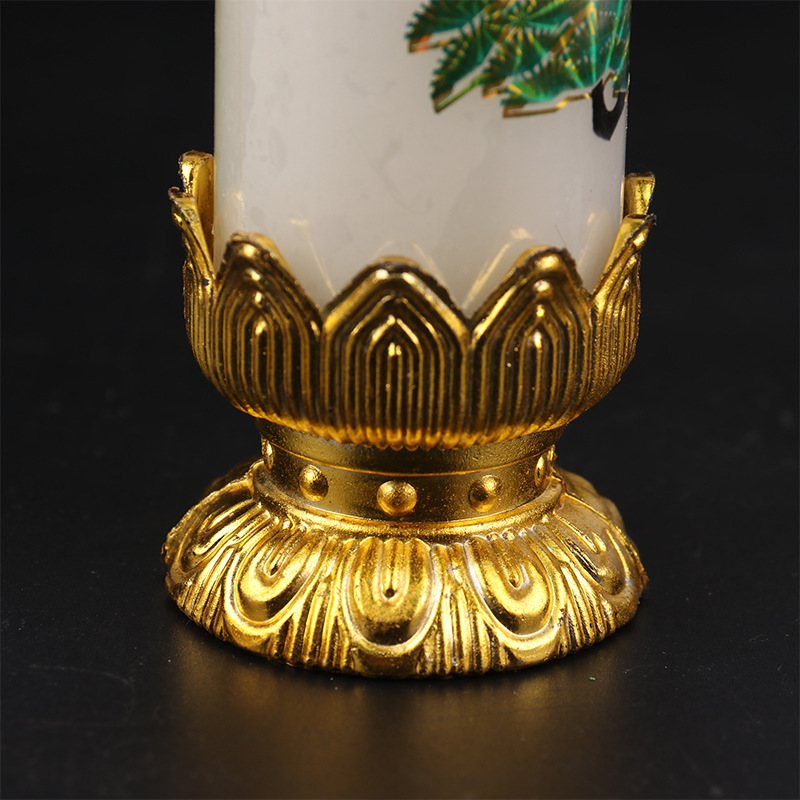 白色蜡烛底座摆设奠烛白事灵堂祭祖殡葬用品清明上坟祭奠防风蜡烛