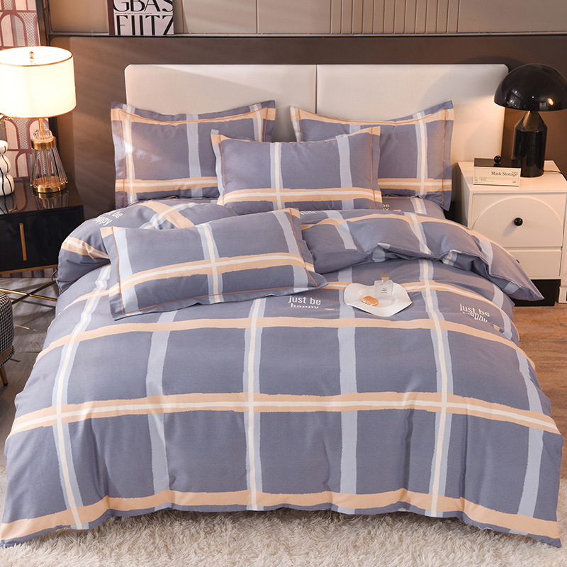 南通新款全棉磨毛四件套简约加厚纯棉床单被套三件套床上用品批发