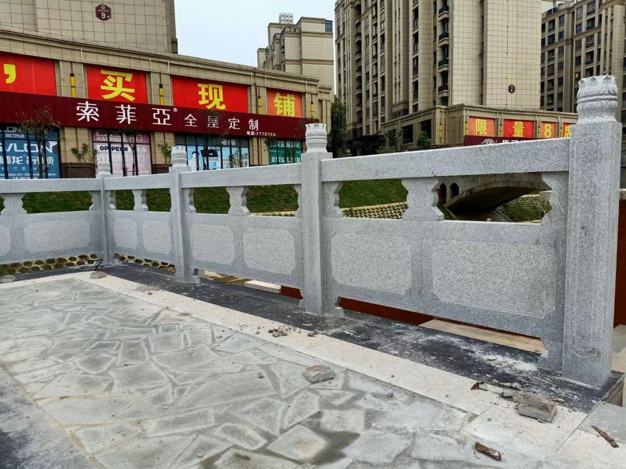 石栏杆石雕花岗岩栏板水利工程园林河道桥梁护栏阳台扶手青石围栏