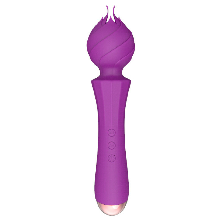 New Women's Magnetic Charging Vibrator 20-Frequency Sucking Strong Shock Frequency Conversion Self-Wei Device Massage Stick Adult Sex Product