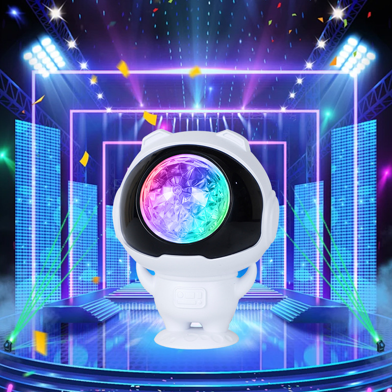 Mini Astronaut Stage Lights Disco Party Little Magic Ball Disco Jumping Stage Lights Christmas KTV Atmosphere Rotating Light