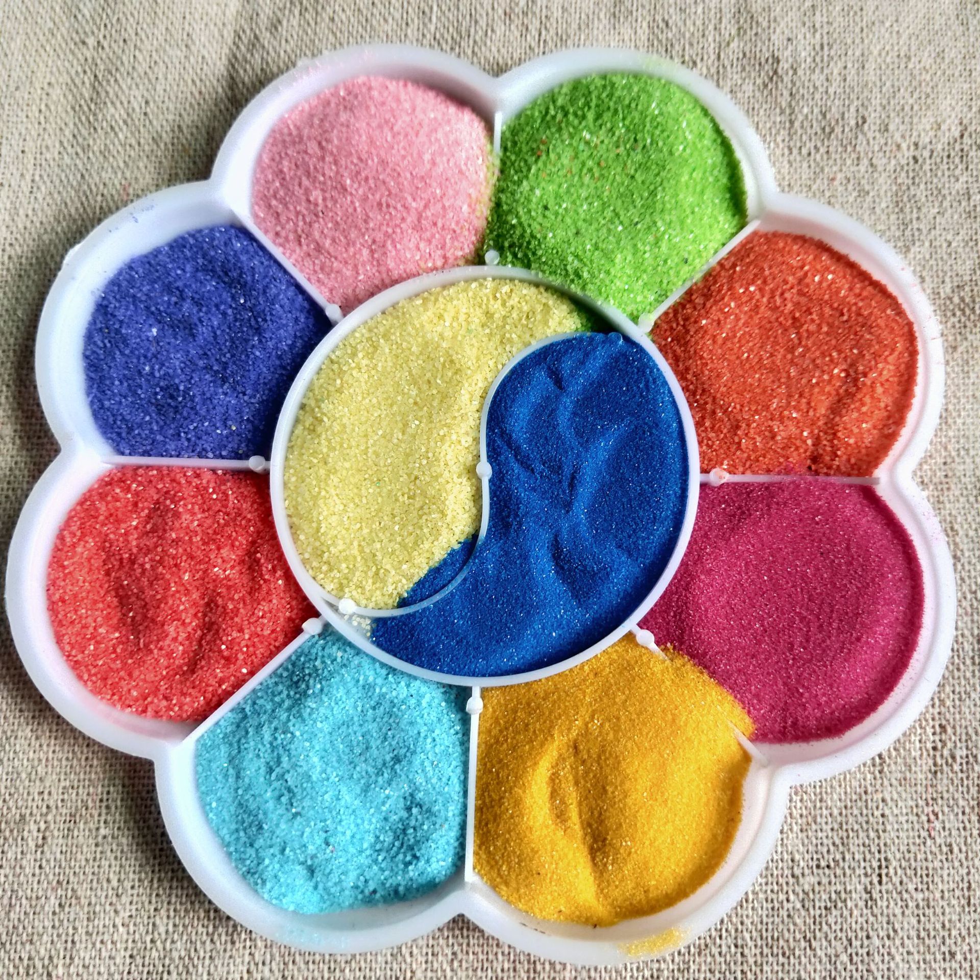 厂家供应彩砂 粉色沙滩沙子 鱼缸造景装饰底砂 沙画用彩沙