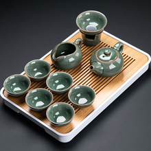 哥窑茶具套装家用办公室轻奢中式陶瓷茶壶茶杯功夫茶泡茶用品杨之