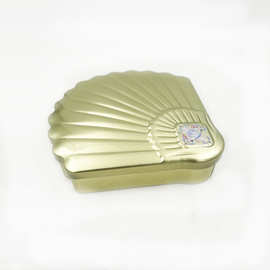 厂家直销马口铁金属密封盒 定制贝壳异形礼品包装 食品级糖果铁盒