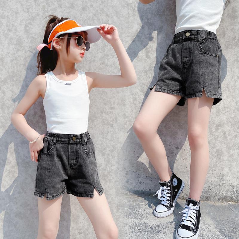 女童牛仔短裤儿童夏装裤子十岁女孩13洋气8外穿9小学生薄款夏季11
