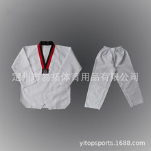 白色条卡跆拳道服white ribbed taekwondo uniforms