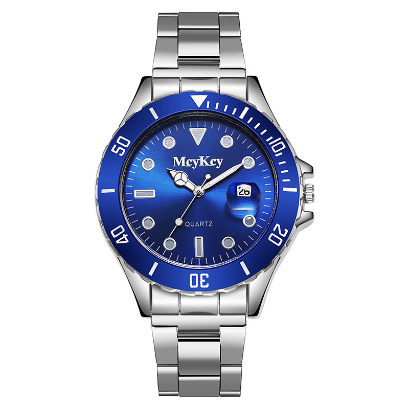 Tiktok Drainage Live Broadcast Fashion Men's Water Ghost Quartz Watch Student Business Men's Watch Leisure Calendar Steel Watch