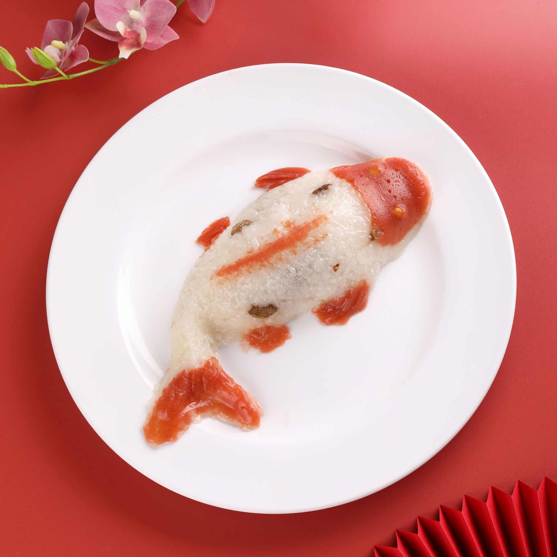 锦鲤年糕鱼年糕八宝饭年年有鱼红鲤鱼年糕速食过年糯米年糕鱼