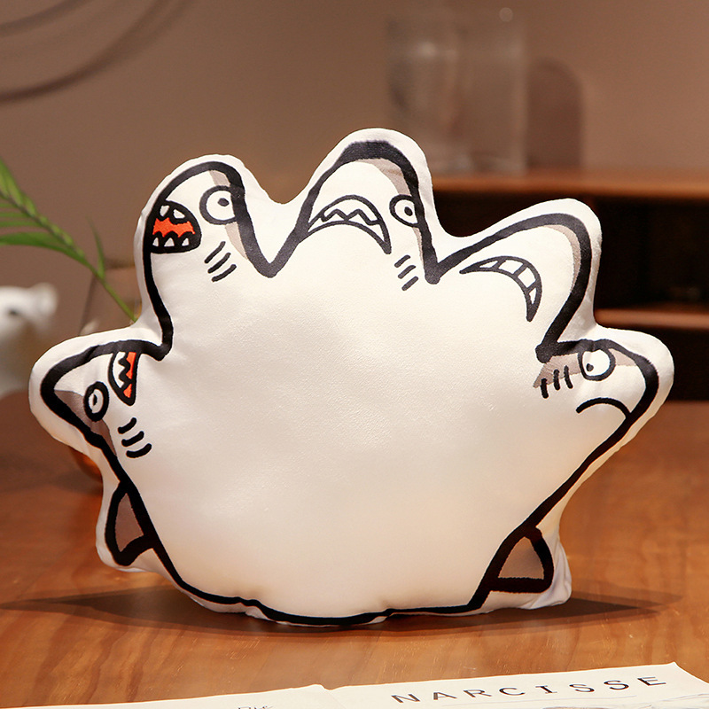 沙雕鲨鱼抱枕车载枕鲨币鲨瓜毛绒腰靠垫搞怪礼物整蛊午睡枕沙发垫