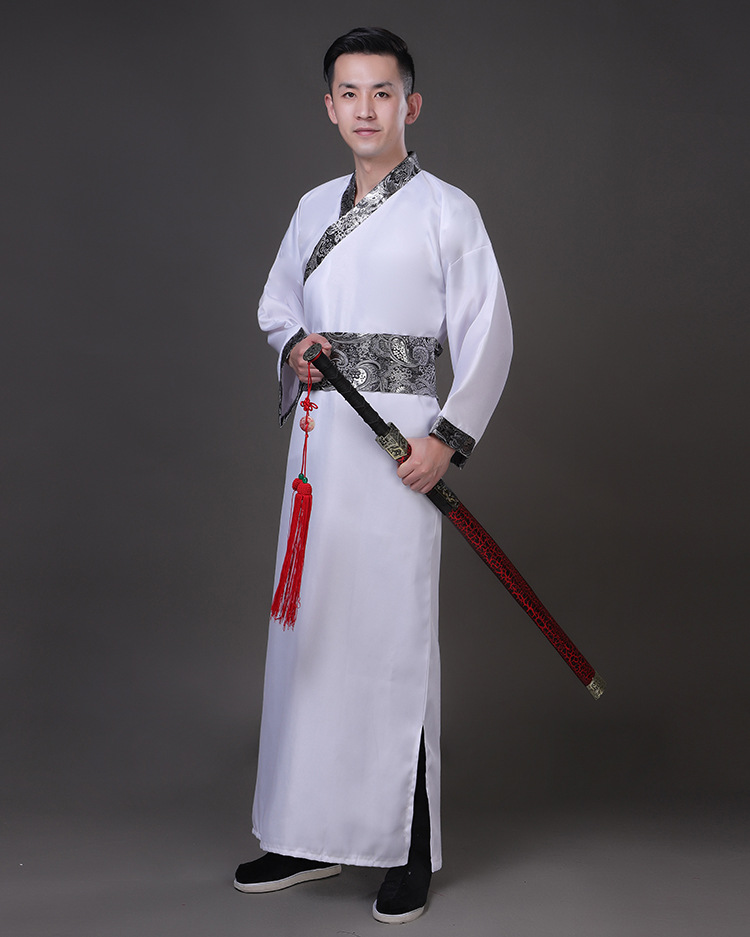 新款剑客侠客古装 大侠服装 唐装汉服 古代侠客男装武士表演服装