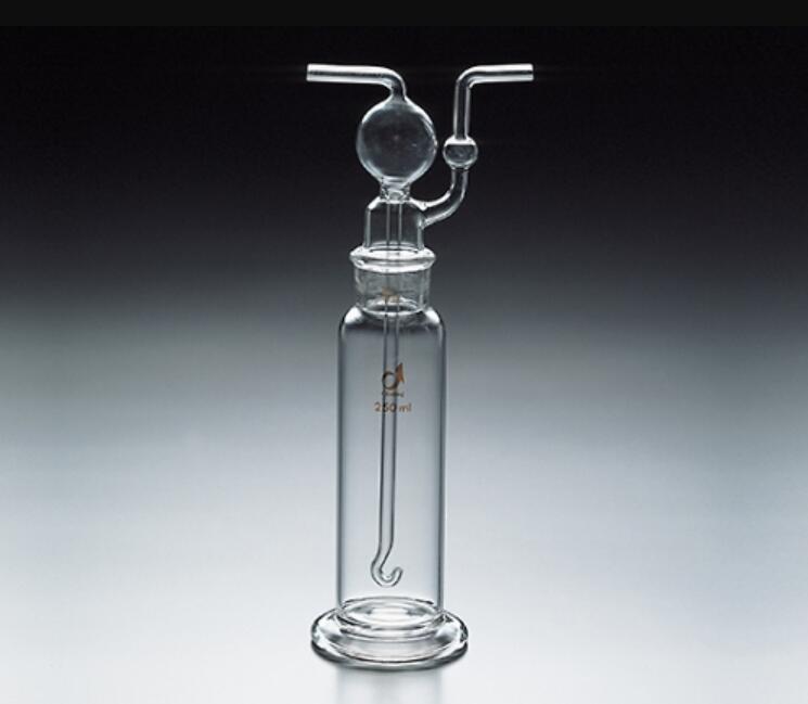 日本硼硅酸玻璃洗气瓶量筒型气体吸收瓶洗气管