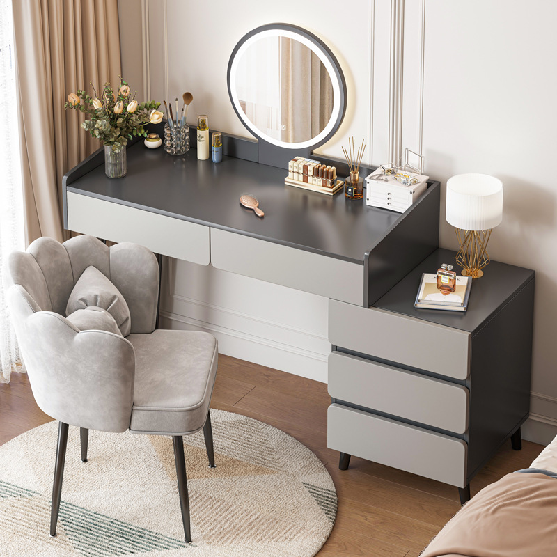 轻奢梳妆台卧室ins风小户型现代简约意式化妆台2022年新款化妆桌