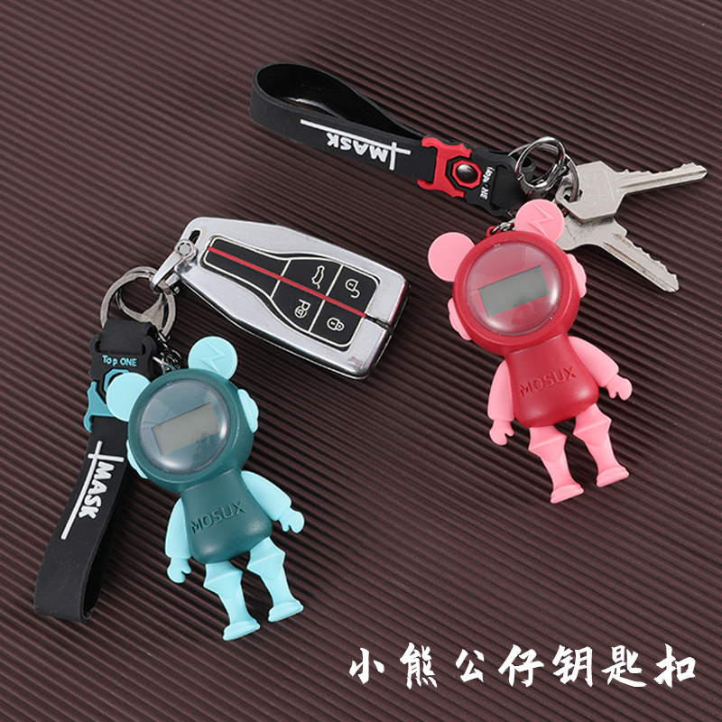 Magic Bear Electronic Scale Keychain Mobile Phone Bracket Schoolbag Backpack Pendant Electronic Scale Portable Cartoon Electronic Scale