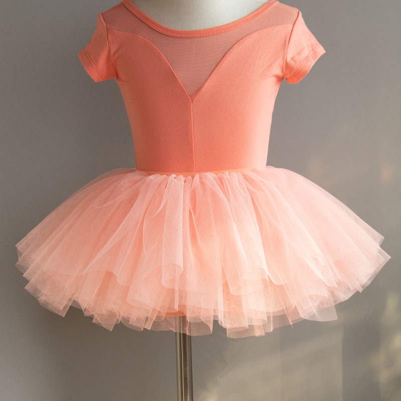 儿童舞蹈纱裙女童四层蓬蓬裙半身裙网纱裙女孩芭蕾裙白色跳舞裙子