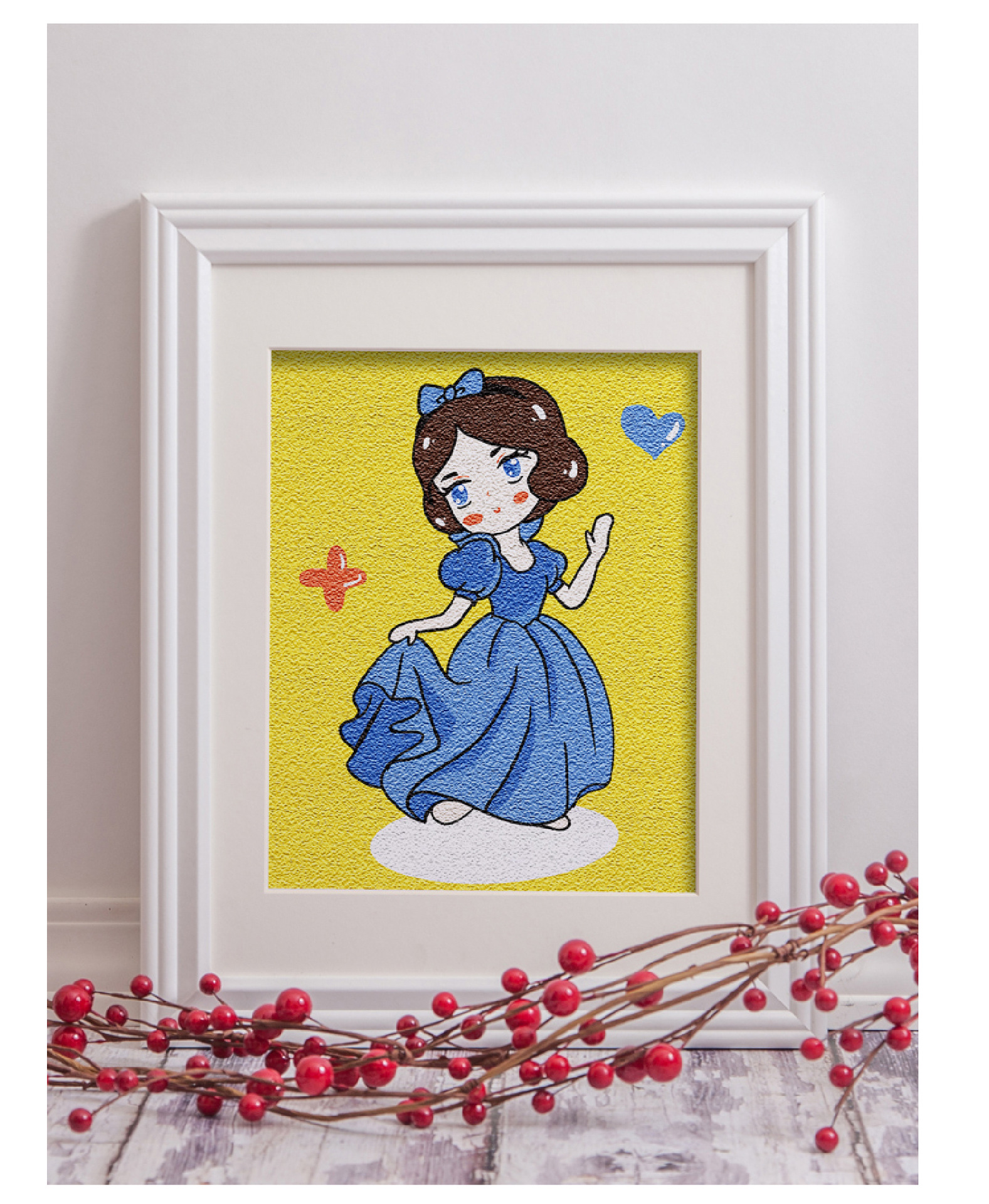 儿童国风汉服小公主纸浆画送女生生日礼物小女孩减压数字填色画家