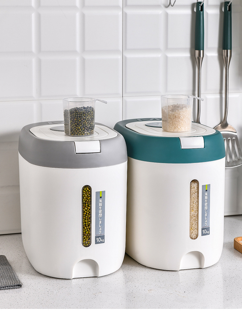 家用厨房储米桶密封防虫杂粮黑豆置物米箱大容量防潮防尘米桶