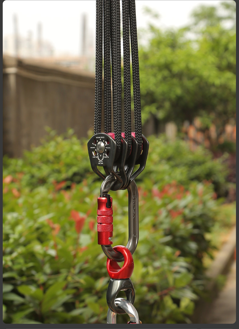 欣达6比1滑轮组省力系统套装高楼吊物提拉上升器上下组合滑轮组