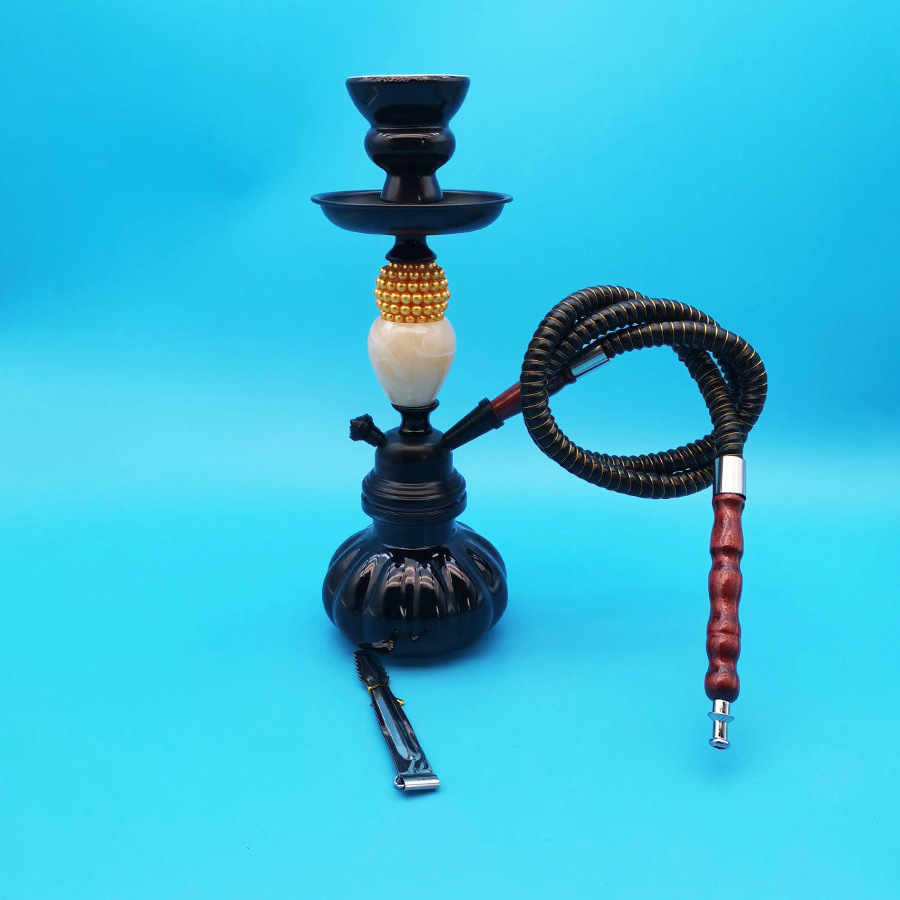 阿拉伯水烟壶全套单管小号玻璃瓶水烟壶套装hookahshisha软管配件