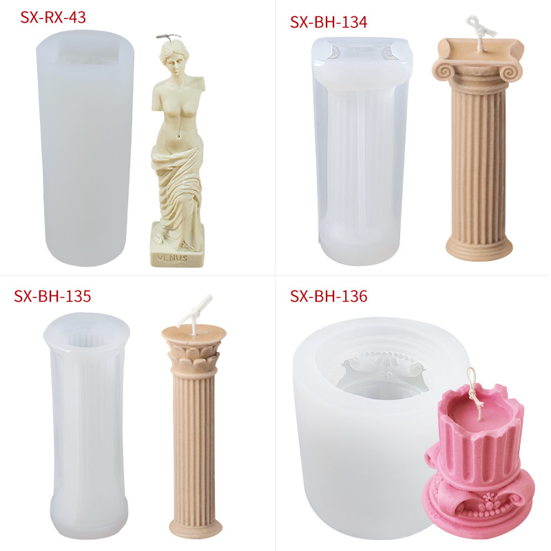 Roman Column Silicone Mold Diy Venus Portrait Aromatherapy Candle Human Body Silicone Mold Wholesale