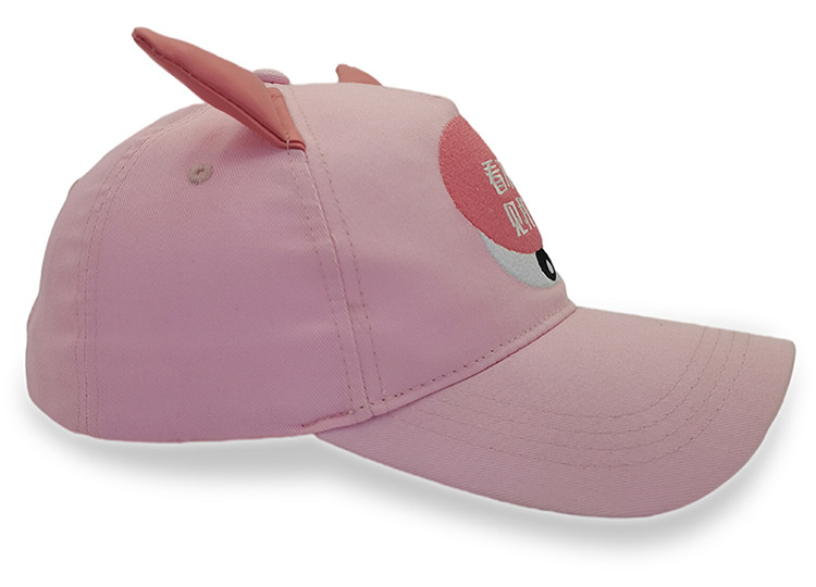 刺绣logo棒球帽带可爱耳朵防晒帽学生帽运动会帽子亲子帽批发