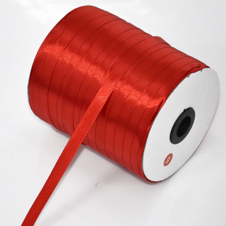 1cm宽红色丝带细缎带绸彩带织带酒瓶礼品包装蝴蝶结蛋糕大卷包装