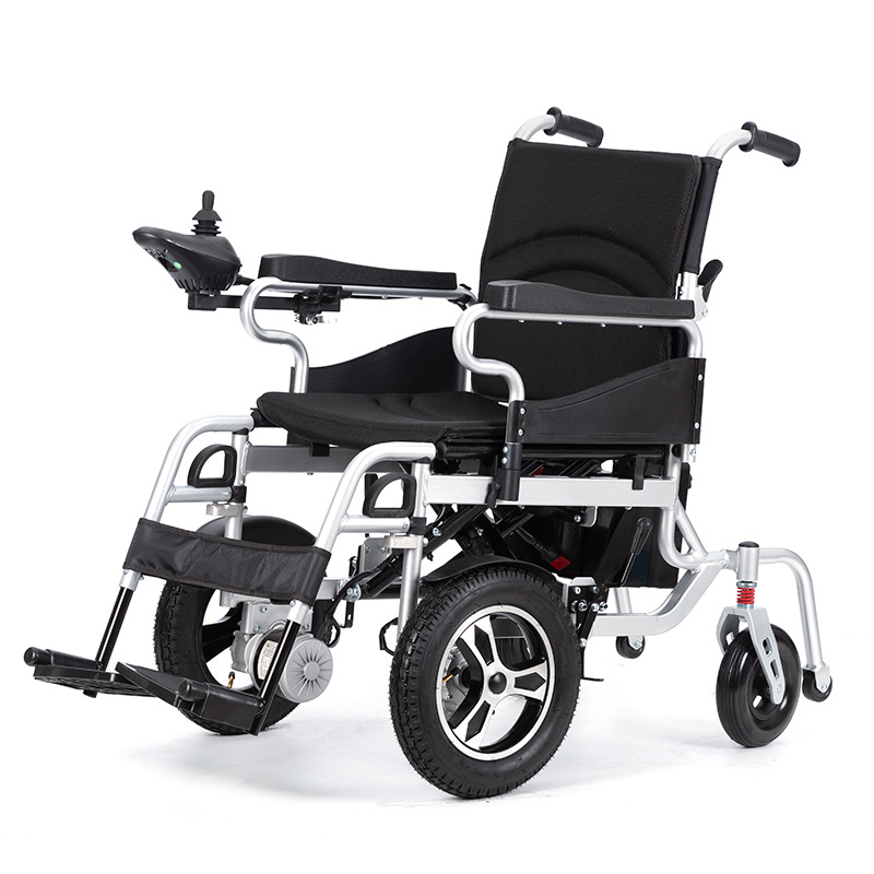 美国亚马逊热销高质量前驱轮左右折叠便携式铁质电动轮椅-阿里巴巴