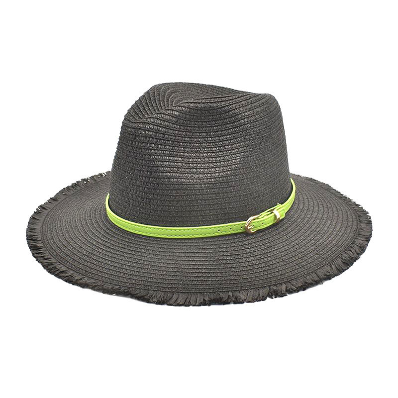 Spring and Summer Men's New Jazz Top Hat Panama Straw Hat European and American Fashion Wide Brim Classic Sun-Proof Beach Hat