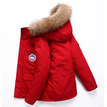 红色羽绒服男2023年冬季新款百搭时尚休闲保暖短款白鸭绒连帽外套