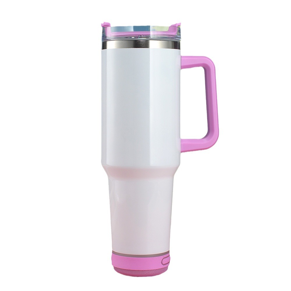 Factory Direct Supply Wholesale 40 Oz Bluetooth Audio Cup Vacuum Cup Large Capacity Stainless Steel Handle Straw Cup