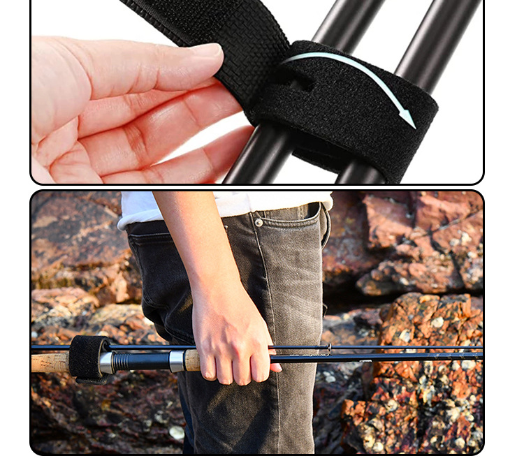 鱼竿绑带 路亚绑竿带魔术束竿带弹力绑带防滑带渔具 鱼竿固定绑带