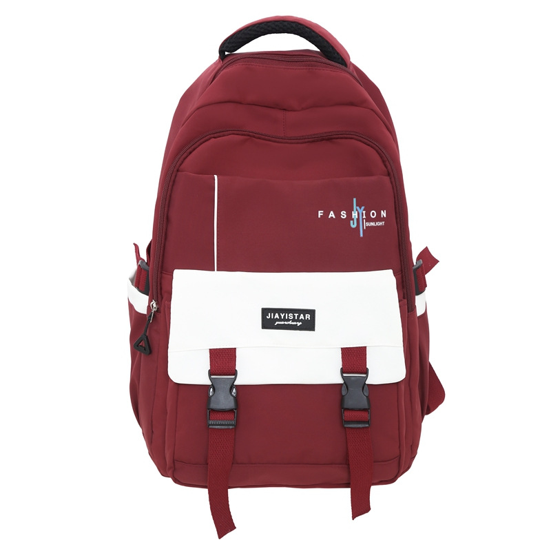 Large Capacity Schoolbag Girls' Simple and Lightweight All-Match Primary School Backpack Junior High School High School and College Student Middle School Backpack