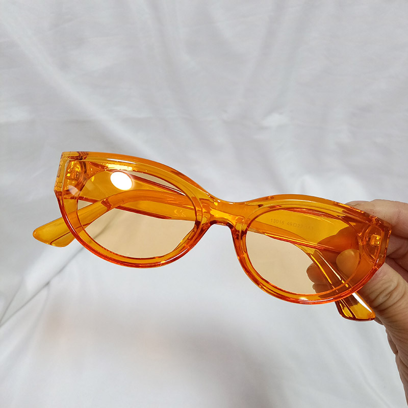 橘色系ins韩版新款眼镜复古圆框小脸墨镜女潮网红素颜街拍太阳镜