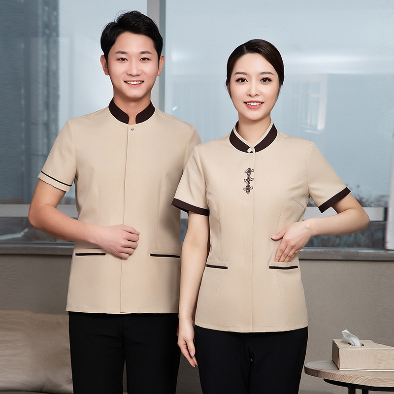 保洁工作服女物业保洁服短袖售楼部医院阿姨清洁工作服保洁员服装