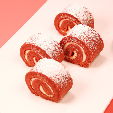 奥昆 酸奶红丝绒瑞士卷 咖啡馆配餐甜品蛋糕 早餐方便点心批发