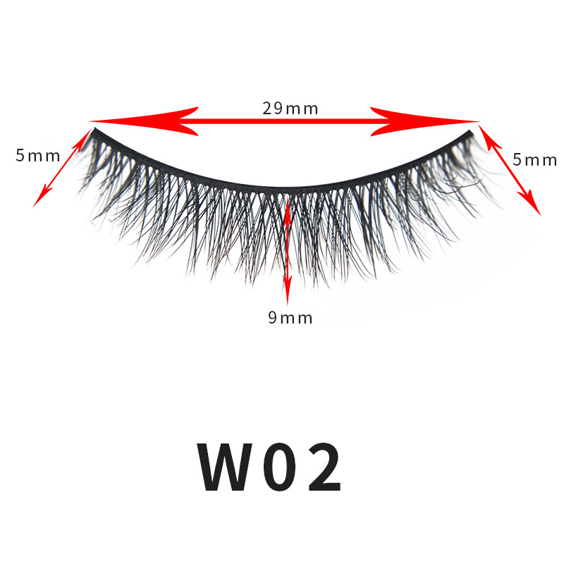 Dance Princess Hard Stem Slim Model Natural False Eyelashes Curling Cross Nude Makeup Eyelash Office Worker Student Bride Makeup