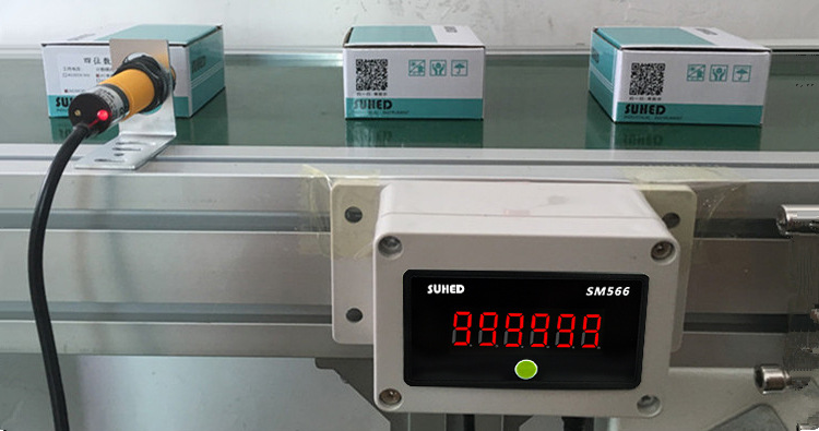led数显生产流水线设备光电红外激光感应计数器记数表数量点数器