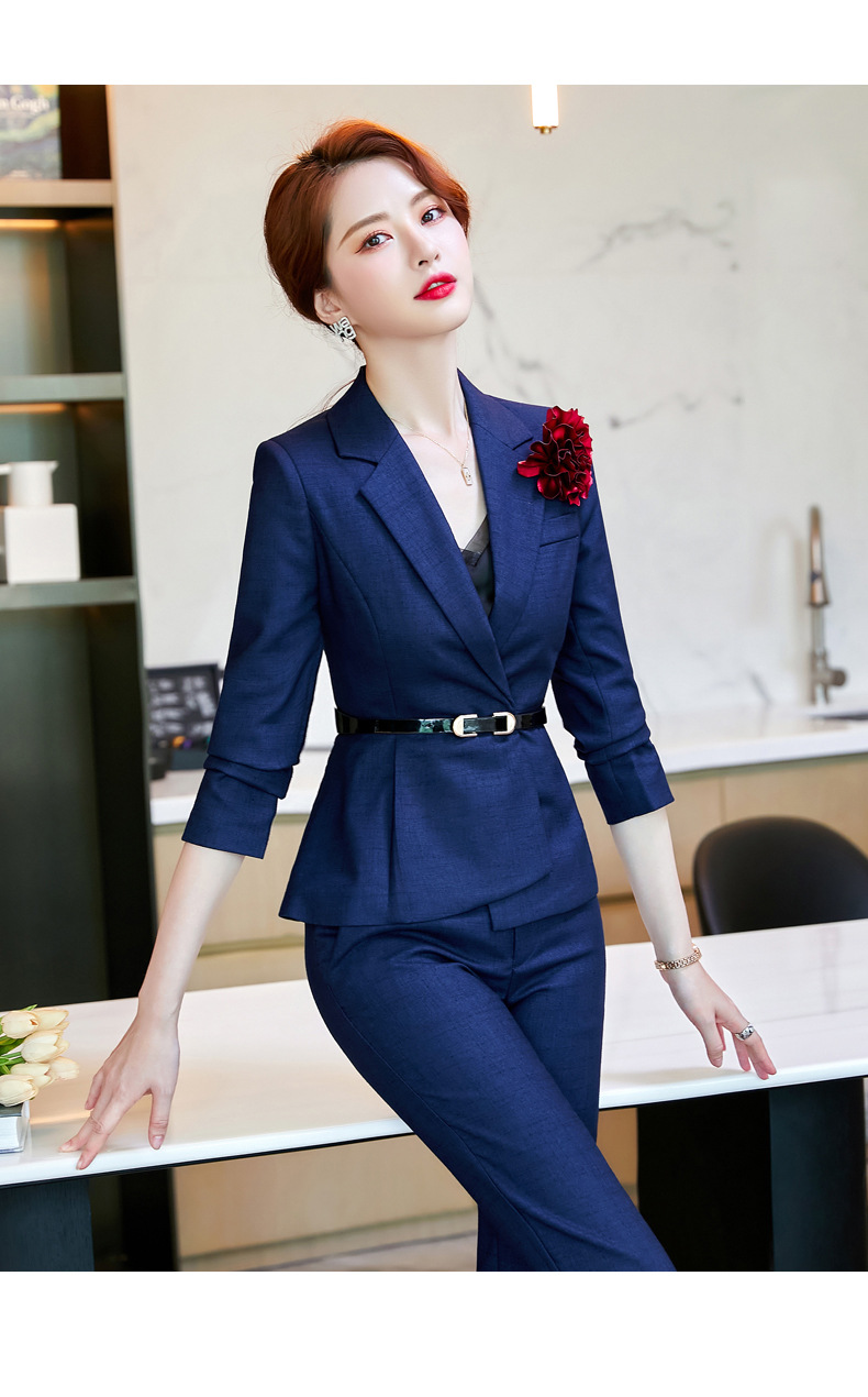 职业装气质女神范长袖西服套装女秋冬酒店经理珠宝店售楼部工作服