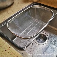 厨房沥水篮家用便携沥水架不锈钢伸缩滤水洗碗池洗菜盆置物架跨境