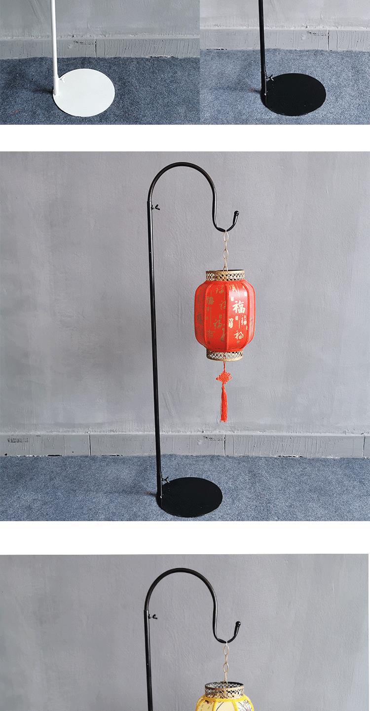 新款婚庆弯钩路引婚礼宫灯路引铁艺单钩挂钩灯笼路引中式道具路引