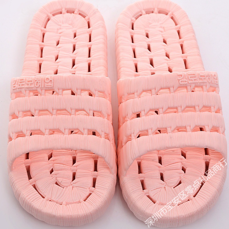 Leaking Slippers Home Bath Men and Women Soft Bottom Non-Slip Couple Bathroom Home Hollow Sandals Hotel One Piece Dropshipping