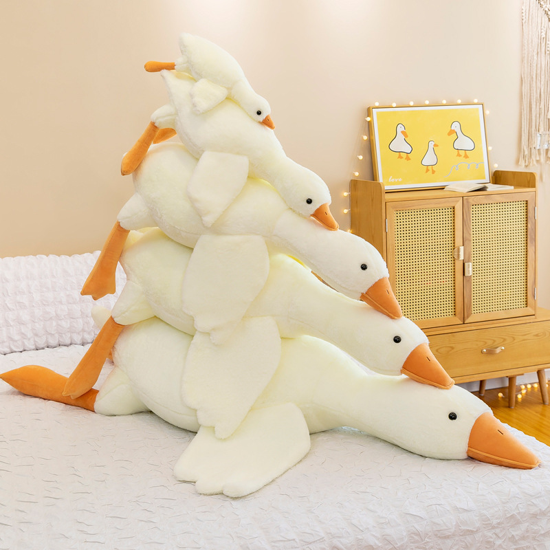 Big White Geese Sleeping Pillow Plush Toy Duck Big Goose Doll Pillow Bed Bodhi Duck Doll New Year Gift