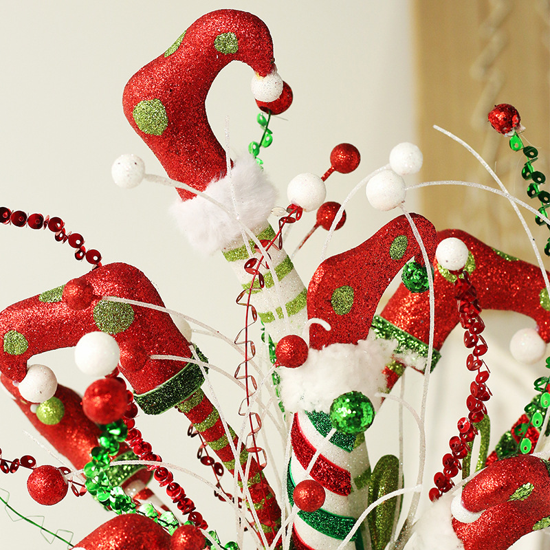 Christmas Decorations Christmas Stockings Twig Cutting Christmas Tree Pendant Diy Bouquet Branch Home Party Flower Arrangement