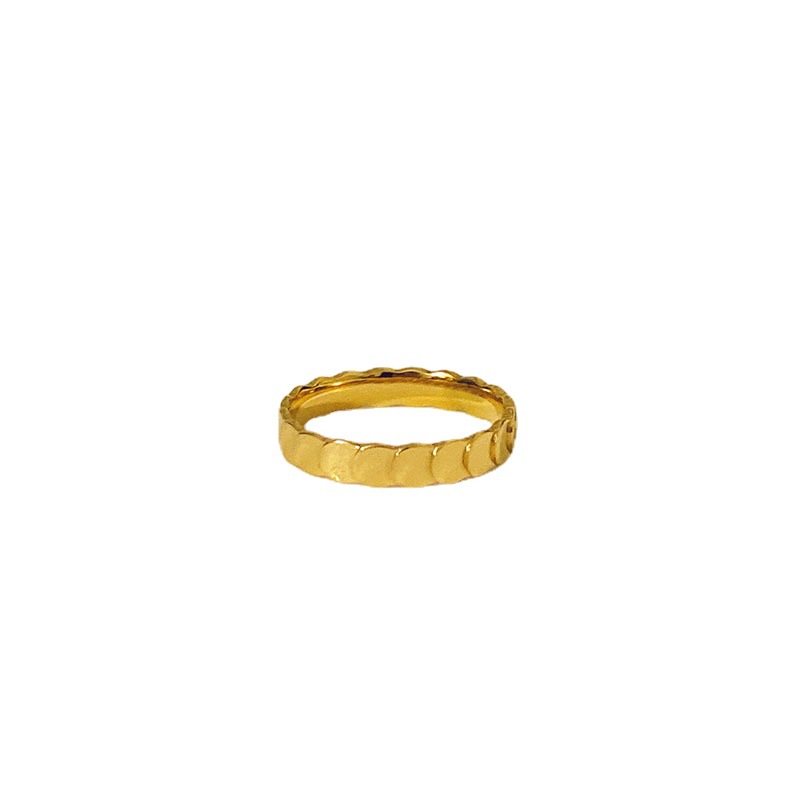 2023 New Golden Ring Collection Special-Interest Design High Sense Personalized Index Finger Ring Female Non-Fading Bracelet