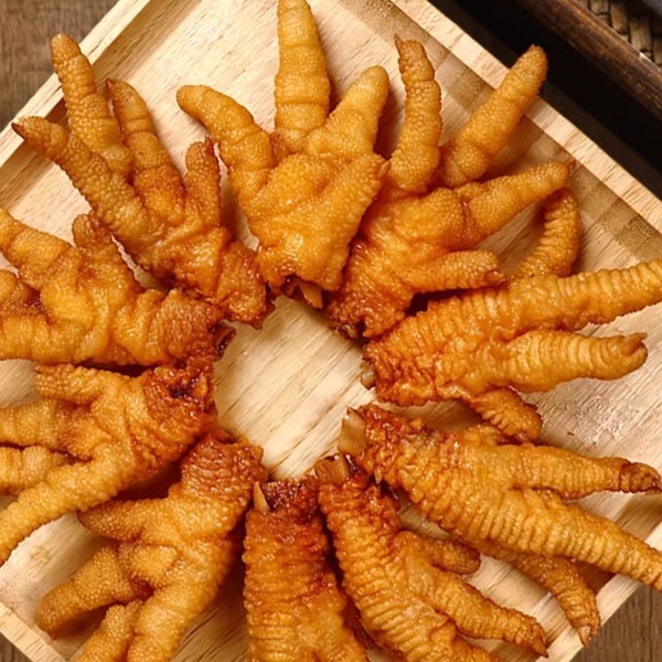 虎皮凤爪冰冷冻商用火锅餐饮整箱油炸鸡脚黄金广式新鲜半成品