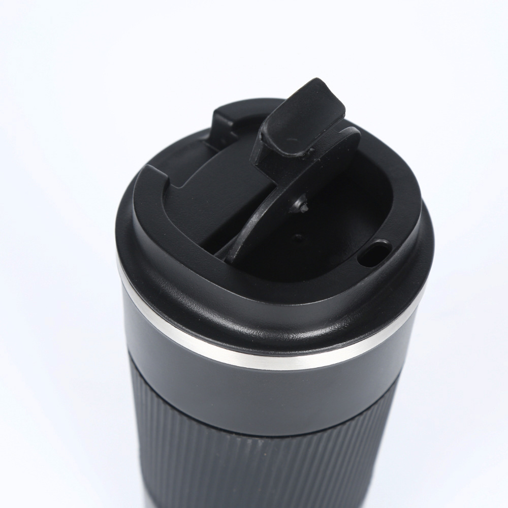 Cross-Border Plastic-Sprayed American Three-Generation Coffee Cup 304 Stainless Steel Portable Gift Water Cup Silicone Cover Vacuum Thermos Cup