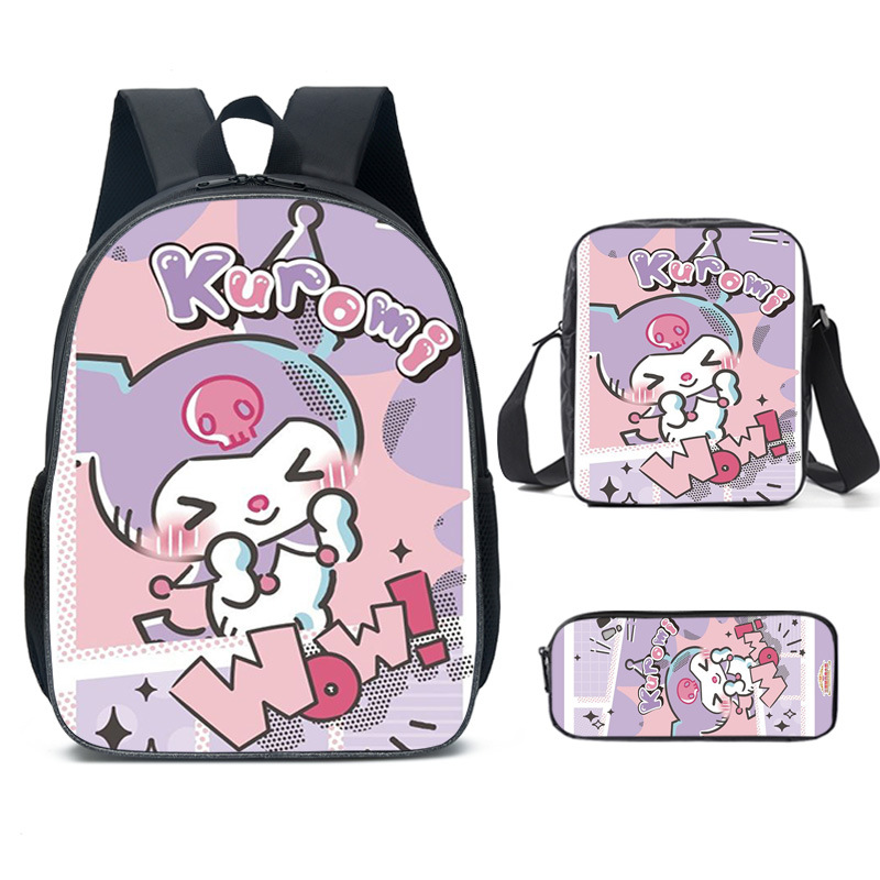 New Cartoon Clow M Kuromi Anime Cinnamoroll Babycinnamoroll KT Primary School Student Schoolbag Children Cartoon Backpack Backpack