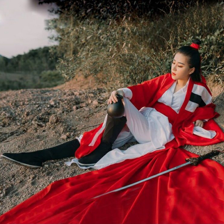 笑傲江湖东方不败古装侠客服武侠女红色女装cosplay剧本杀服年会
