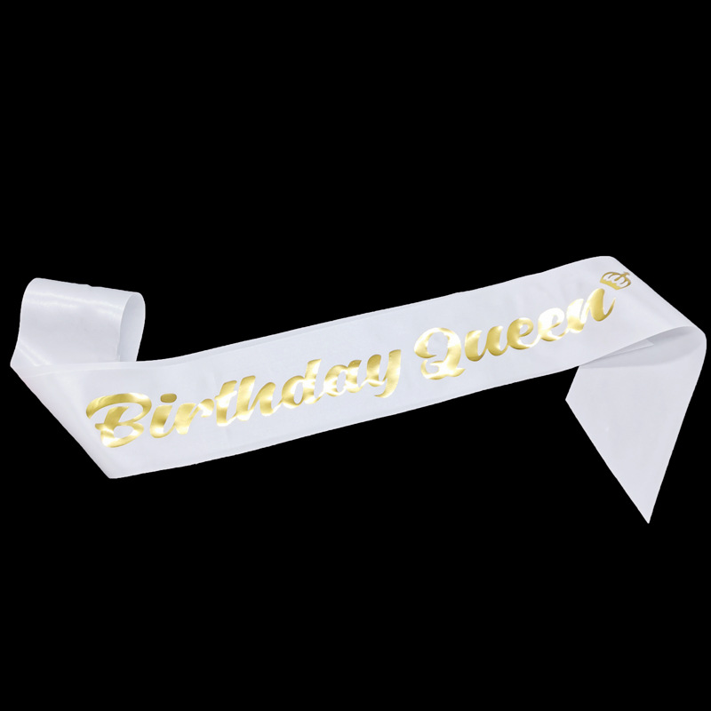 Amazon New Bronzing Shoulder Strap Birthday Party Wedding Belt Birthday Queen Ceremonial Belt Birthday Decoration