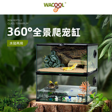 新派WACOOL玩酷爬宠缸不可拆卸JAK系列玻璃缸360°高清造景雨林箱